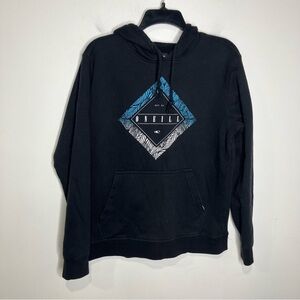 O’Neill hoodie sweatshirt black‎ blue size small casual surf beach bum comfy